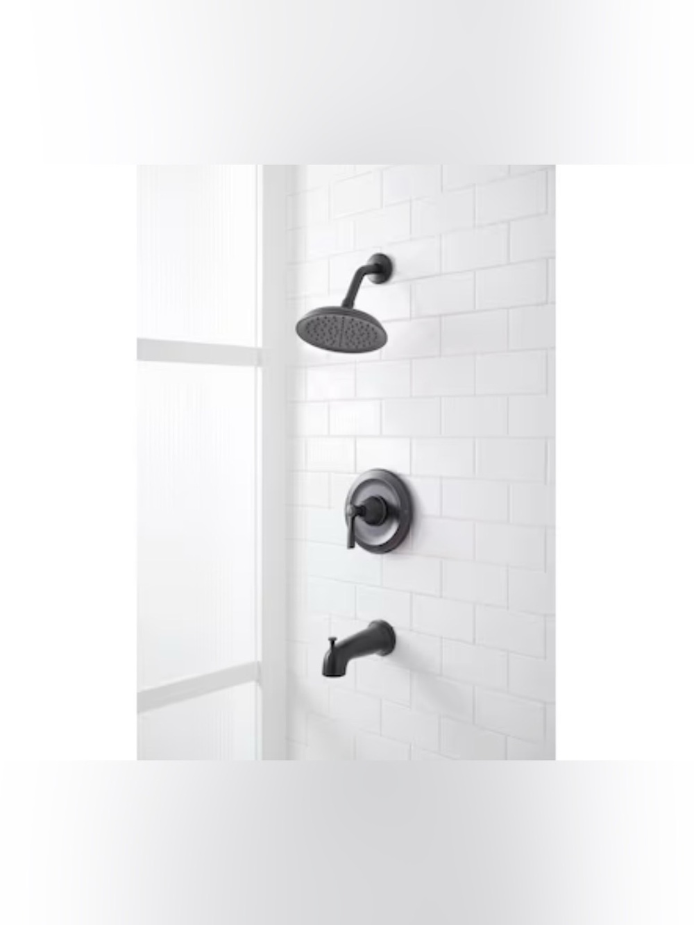 allen + roth Townley Oil Rubbed Bronze 1-handle Single function 7-in Round Batht